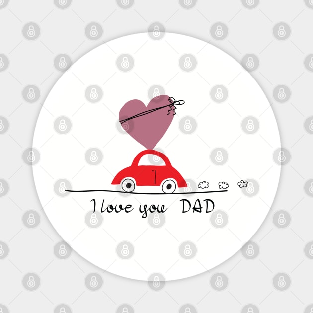 Happy Father's Day 5 Magnet by grafart